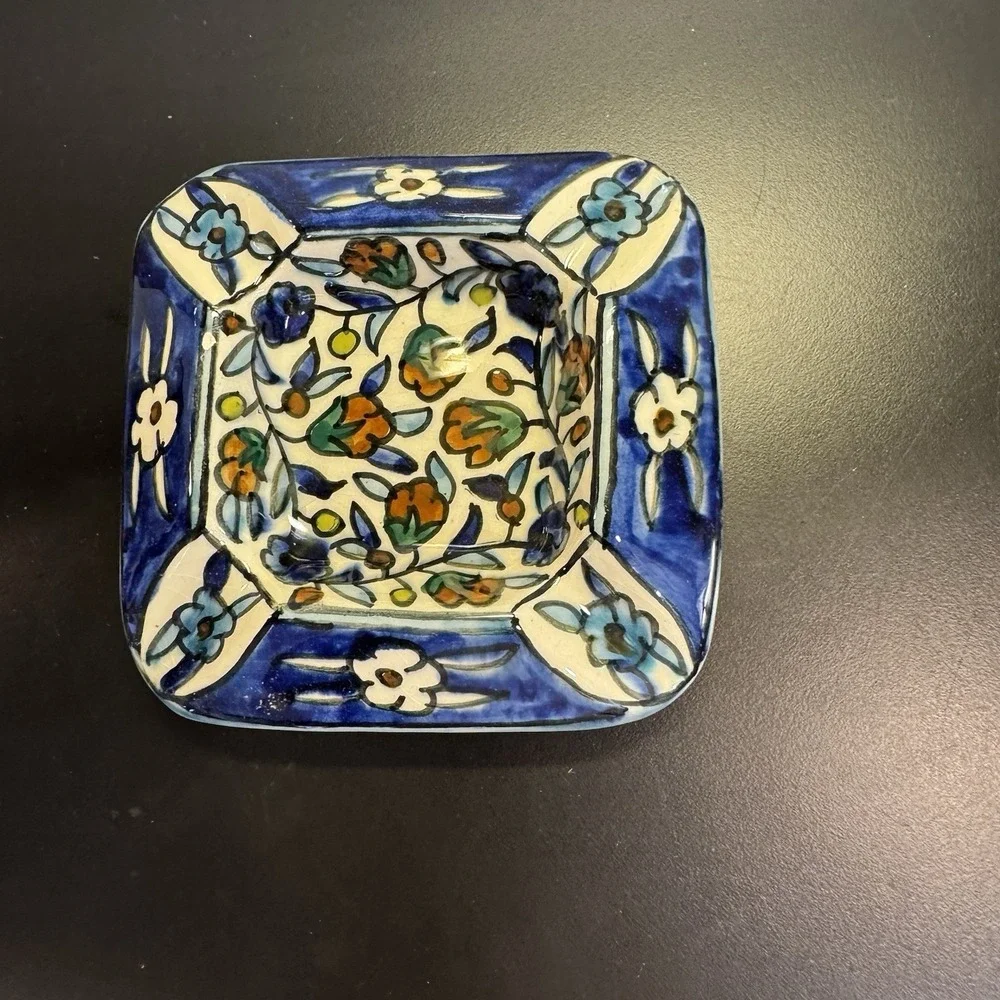 Beautiful Colorful Trinket‎ Dish Ashtray Made In Jerusalem